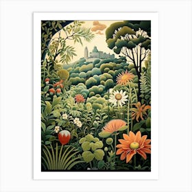 Dubrovnik Arboretum Croatia Henri Rousseau S Style Art Print