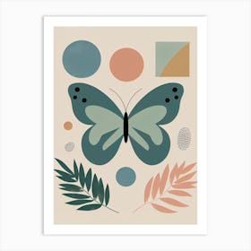 Boho Minimalist Butterfly Poster 6 Art Print