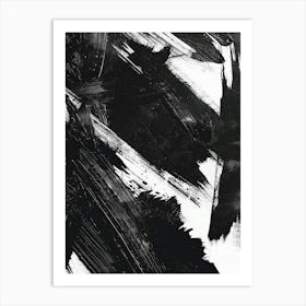 Abstract Black And White Painting 8 Art Print