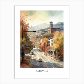 Asheville Watercolor 1 Travel Poster Art Print