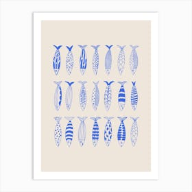 Mini Sardines Royal Art Print