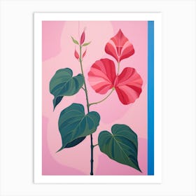 Bougainvillea 2 Hilma Af Klint Inspired Pastel Flower Painting Art Print