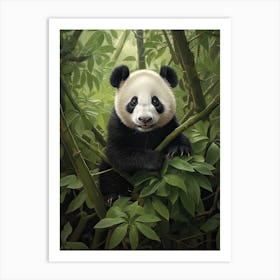 Panda Art In Photorealism Style 3 Art Print