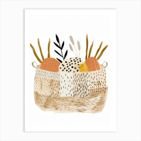 Basket Of Bread Art Print