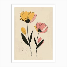 Toronto Flower Market Boho Minimalist Style 1 Art Print