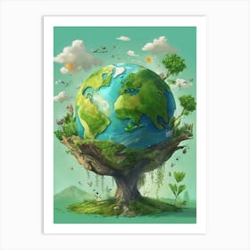 Love Earth Square Art Print Art Print