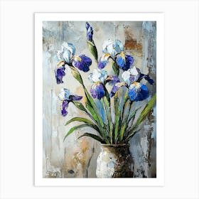 Iris In A Vase 1 Art Print