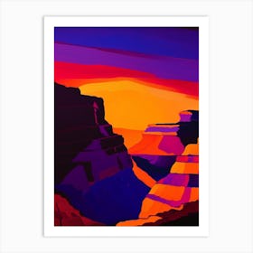 Grand Canyon Abstract Sunset  Art Print