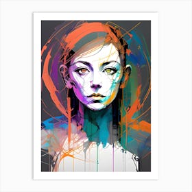 Abstract Girl Painting 2 Art Print