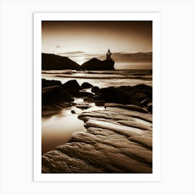 Lighthouse At Sunset 59 Art Print