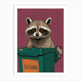 Ced Raccoon Art Print