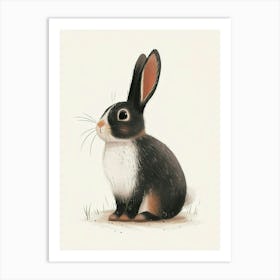 Mini Lop Rabbit Nursery Painting 1 Art Print