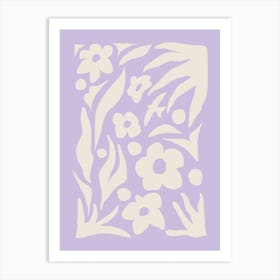 Nature Vibes Lilac Art Print