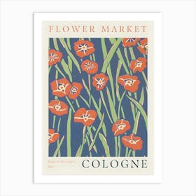 Flower Market Cologne Art Print