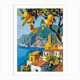 Lemons On The Roof Art Print