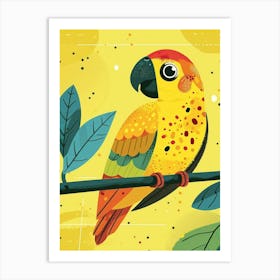 Yellow Parrot Art Print