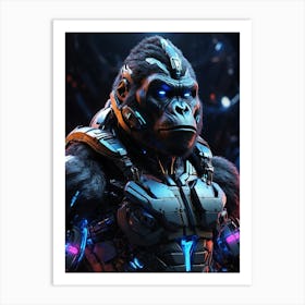 Gorilla In Cyborg Body #1 Art Print