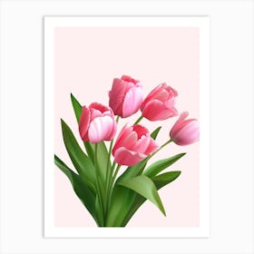 Pink Tulips 3 Art Print