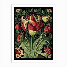 Tulip Floral 2 Botanical Vintage Poster Flower Art Print