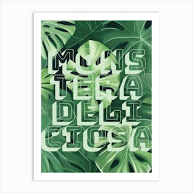 Monstera Deliciosa Plant Art Nature Art Print