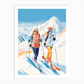 Meribel   France, Ski Resort Illustration 1 Art Print