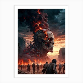 Zombies In The City 4 Art Print