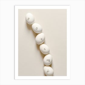 Five White Eggs Art Print