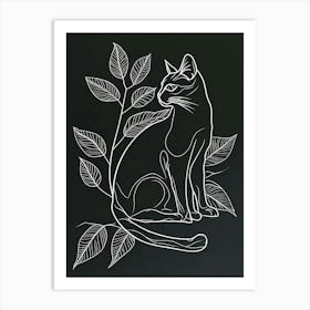 Bengal Cat Minimalist Illustration 1 Art Print