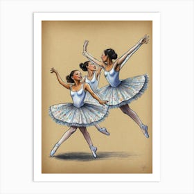 Three Ballerinas Art Print