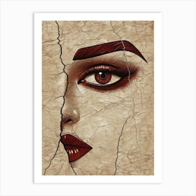 Face Of A Woman 116 Art Print