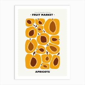 The Fruit Market Apricots Illustration Maximalist Art Print