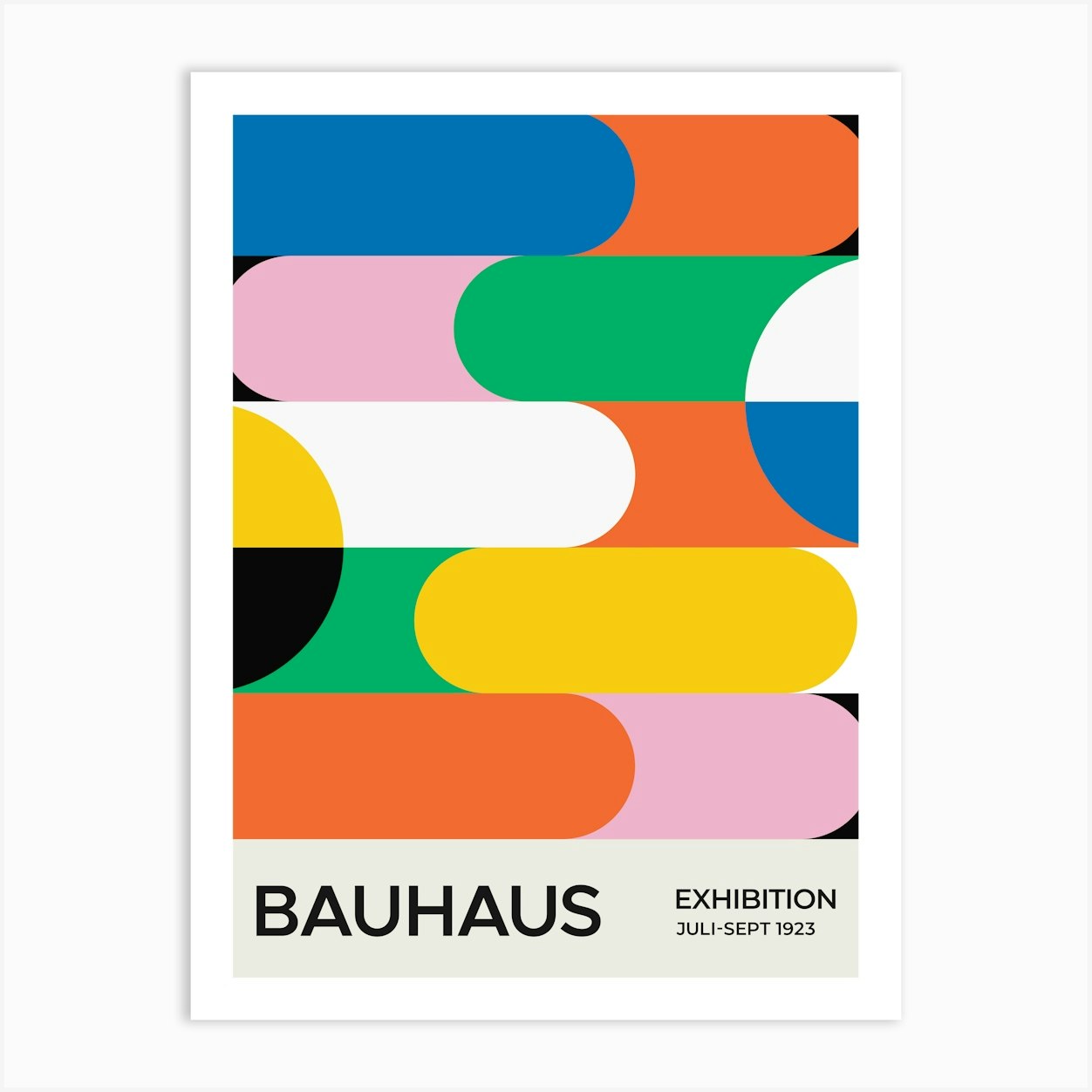 Bauhaus Exhibition 1923 Pattern, Mid century, boho, colorful, cool, tiles, groovy, funky, European, french, contemporary, museum, vintage, retro, pop