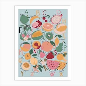 Fruit Alphabet Art Print