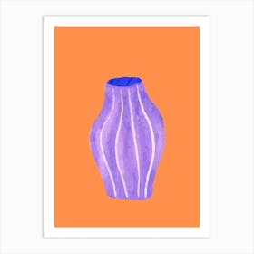 Purple Watercolour Vase Art Print
