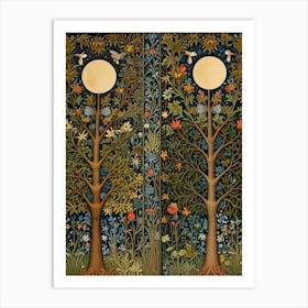 William Morris Two Trees By William Morris Art Print