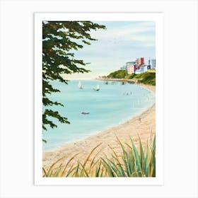 Southend On Sea Beach, Essex Contemporary Illustration 1  Art Print