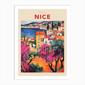 Nice France 2 Fauvist Travel Poster Art Print