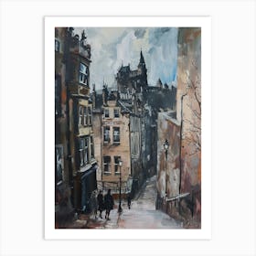 Kitsch Edinburgh Brushstroke Illustration 2 Art Print