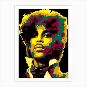 Prince Rogers Nelson Music Legend in Pop Art 2 Art Print