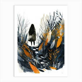 Girl In The Woods 2 Art Print