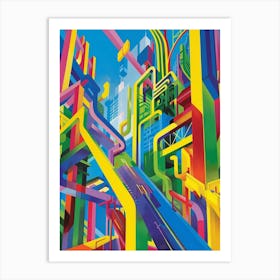 Futuristic Cityscape Art Print