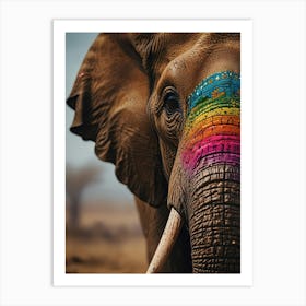 Rainbow Elephant Art Print