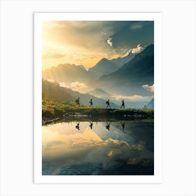 Sunrise In The Mountains 1 Art Print