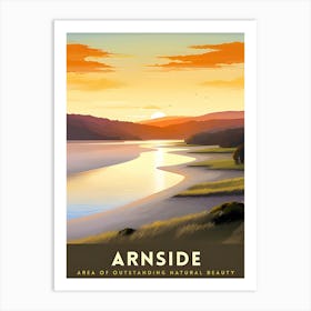 Arnside Aonb Print Area Of Outstanding Natural Beauty Art Arnside Knott Poster Cumbria Coastline Wall Decor Uk Nature Reserve Artwork 2 Art Print