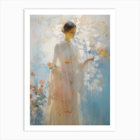 Woman In White 2 Art Print