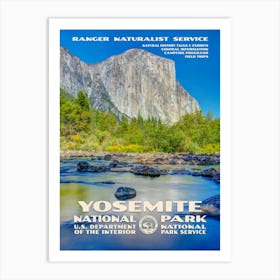 Vintage WPA-style Yosemite National Park Poster Art Print