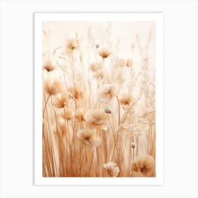 Boho Dried Flowers Flax Flower 4 Art Print