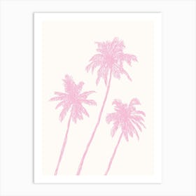 Palm Trees Pink 1 Art Print