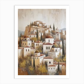 Kitsch Athens Illustration 4 Art Print