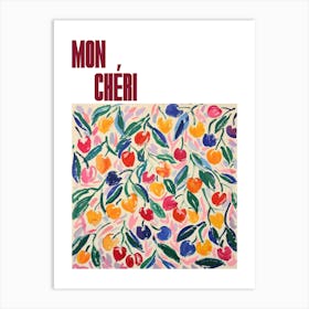 Mon Cheri Poster Summer Cherries Painting Matisse Style 9 Art Print